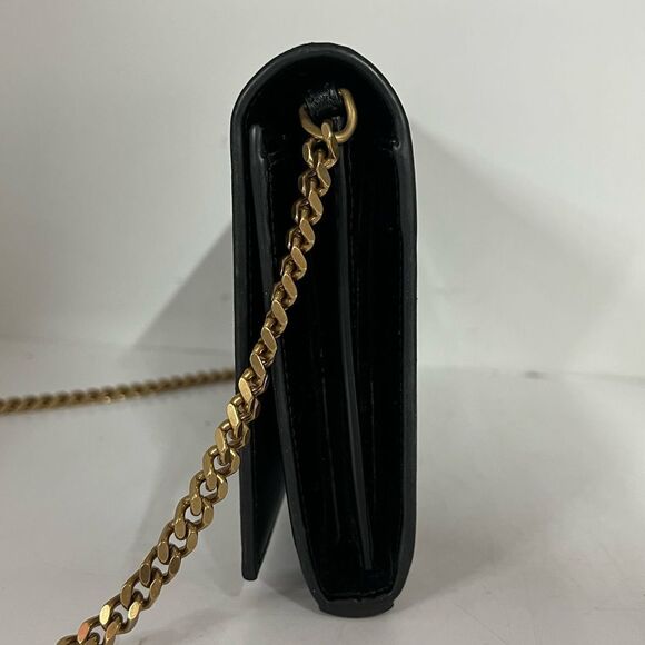 Saint Laurent Uptown Chain Wallet in Black Patent Leather - Picture 6 of 12